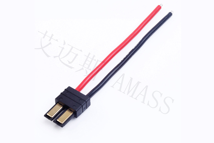 AMASS出品TRX单头接线 公头/母头 线长10cm 14AWG特软硅胶线