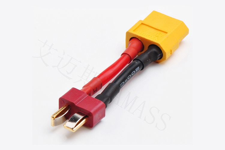 AMASS出品 航模转换线 XT60母转T插公适配线 XT60-T插 电池转换头